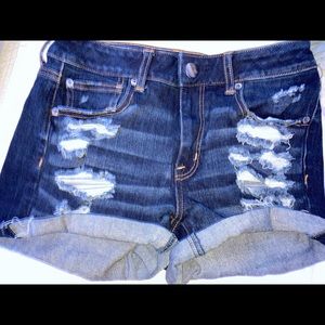 Ripped American Eagle shorts